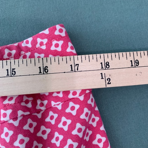 Talbots Womens Mini Skirt 12 Pink Patterned Lined Pencil Straight Work Office - Picture 7 of 8